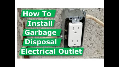 junction box for garbage disposal|electrical waste disposal outlet.